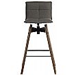 Dark Wood Spin Bar Stool