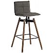 Dark Wood Spin Bar Stool