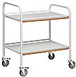 Konga 2 Tier Service Trolley with Melamine Shelves