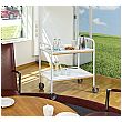 Konga 2 Tier Service Trolley with Melamine Shelves