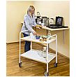 Konga 2 Tier Service Trolley with Melamine Shelves