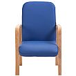 Oxford Wooden Frame Vinyl Reception Chair With Arms