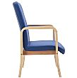 Oxford Wooden Frame Vinyl Reception Chair With Arms