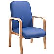 Oxford Wooden Frame Vinyl Reception Chair With Arms