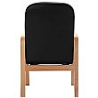 Oxford Wooden Frame Vinyl Reception Chair With Arms