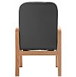 Oxford Wooden Frame Vinyl Reception Chair With Arms