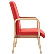 Oxford Wooden Frame Vinyl Reception Chair With Arms