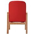 Oxford Wooden Frame Vinyl Reception Chair With Arms