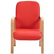 Oxford Wooden Frame Vinyl Reception Chair With Arms