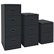 Silverline Kontrax Filing Cabinets Black