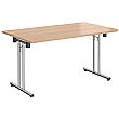 NEXT DAY Rectangular Chrome Folding Tables