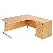 Commerce II Ergonomic Desks With Desk High Pedestal