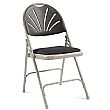 Fan Back Upholstered Folding Chair (Pack of 4)