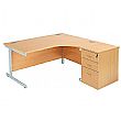 NEXT DAY Commerce II Ergonomic Desks With Desk High Pedestal