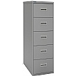 Silverline 5 Drawer Filing Cabinet