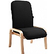 Oxford Wooden Frame Fabric Reception Chair Without Arms