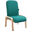 Oxford Wooden Frame Fabric Reception Chair Without Arms