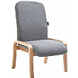 Oxford Wooden Frame Fabric Reception Chair Without Arms