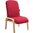 Oxford Wooden Frame Fabric Reception Chair Without Arms