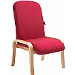 Oxford Wooden Frame Fabric Reception Chair Without Arms