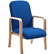 Oxford Wooden Frame Fabric Reception Chair With Arms