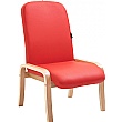 Oxford Wooden Frame Vinyl Reception Chair Without Arms