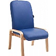 Oxford Wooden Frame Vinyl Reception Chair Without Arms