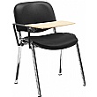 Swift Vinyl Conference Chair with Chrome Frame with Wooden Writing Tablet (Pack of 4 Chairs)
