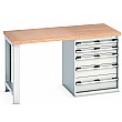 Bott Cubio Pedestal Benches - 5 Drawer 840mm High