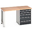 Bott Cubio Pedestal Benches - 5 Drawer 840mm High