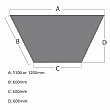 Fully Welded Trapezoidal Table