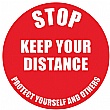 Safe Distance Floor Markers for Social Distancing Kit A - Text: STOP Keep Your Distance