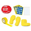 Safe Distance Floor Markers for Social Distancing Kit E - Text: STOP Keep Your Distance