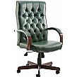 Traditional Button Back Bonded Leather Executive Chairs