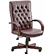 Traditional Button Back Bonded Leather Executive Chairs