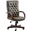 Traditional Button Back Bonded Leather Executive Chairs