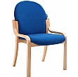 Lincoln Wooden Frame Fabric Stacking Chair Without Arms