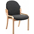 Lincoln Wooden Frame Fabric Stacking Chair Without Arms