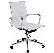 Reflex White Leather Effect Swivel Chair