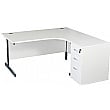 Karbon K1 Ergonomic Cantilever Office Desks With 600D Desk End Pedestal
