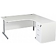 Karbon K1 Ergonomic Cantilever Office Desks With 600D Desk End Pedestal
