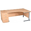 Karbon K1 Ergonomic Cantilever Office Desks With 800D Desk End Pedestal
