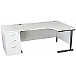 Karbon K1 Ergonomic Cantilever Office Desks With 800D Desk End Pedestal