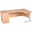 Karbon K1 Ergonomic Cantilever Office Desks With 800D Desk End Pedestal