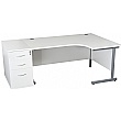 Karbon K1 Ergonomic Cantilever Office Desks With 800D Desk End Pedestal