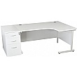 Karbon K1 Ergonomic Cantilever Office Desks With 800D Desk End Pedestal