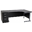 Karbon K1 Ergonomic Cantilever Office Desks With 800D Desk End Pedestal