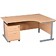 Karbon K1 Ergonomic Cantilever Office Desks With Low Mobile Pedestal