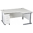 Karbon K1 Ergonomic Cantilever Office Desks With Narrow Under Desk Pedestal