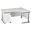 Karbon K1 Ergonomic Cantilever Office Desks With Tall Under Desk Pedestal